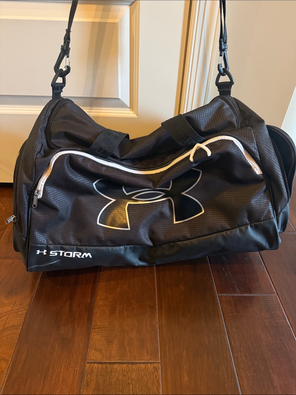 Under Armour Black Storm Gym/Duffel Bag with White Accents